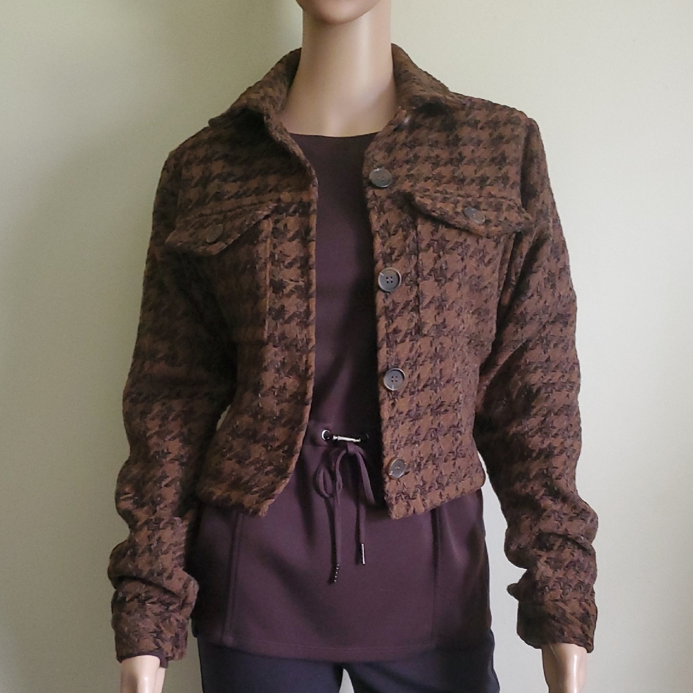Brown Waist Length Blazer